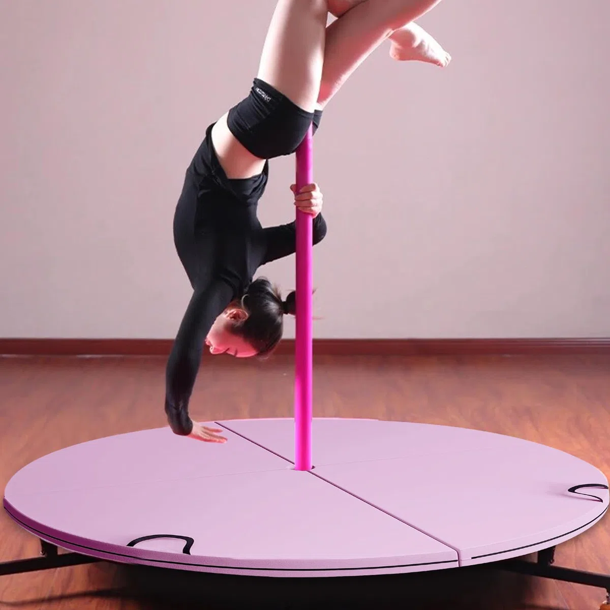 Crash Mat Per Pole Dance - Crash Pad Pieghevole Con Imbottitura Per 120x120x10 Cm | Di Sicurezza Pieghevole Protettivo Anticaduta Per Donne Ragazzi Ragazze Giovani Adolescenti Pale