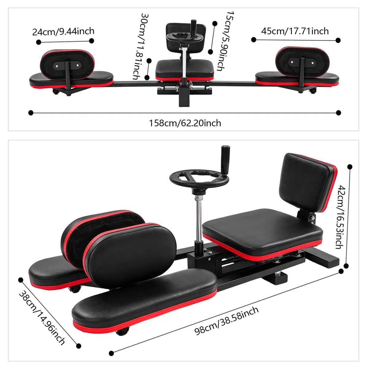Macchina estensore per allargamento gambe fino a 180°,Estensore per gambe,divaricatore con 120kg,rotelle,seduta e schienale imbottiti in PU,per l'allungamento degli adduttori