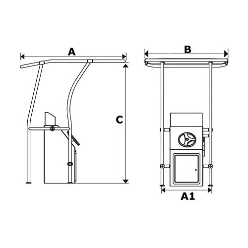 Oceansouth T-Top Alluminio Retrattile 1,20 X 1,70 mt