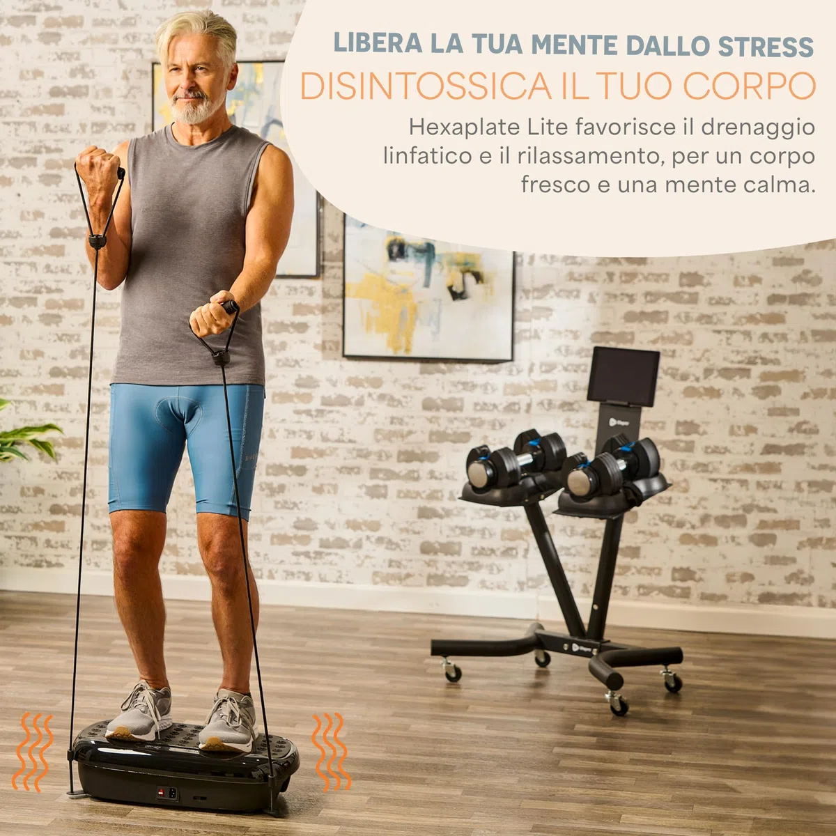LifePro Vibration Plate Training Device – Hexaplate for Lymphatic Drainage and Weight Loss – with LED Display, Remote Control, and Quiet Motor