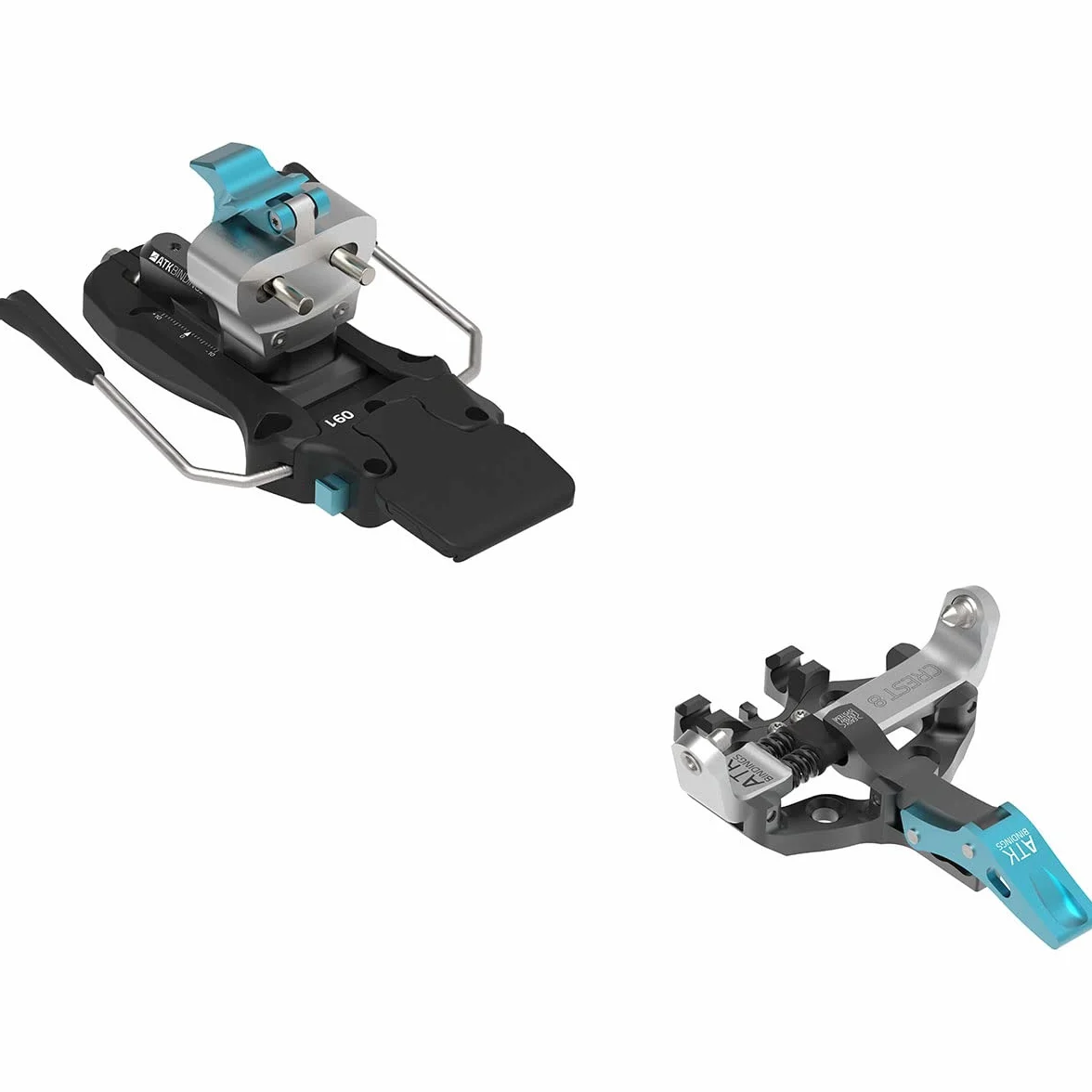 ATK Bindings Attacco da Sci Alpinismo Crest 8, Black-White-Light Blue, 86mm