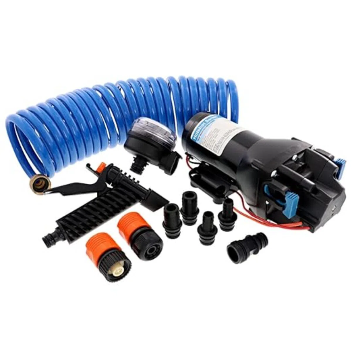 Jabsco HotShot HD4 Kit – 12 V 4 GPM 60PSI Heavy Duty Washdown pompa w/25 'Hosecoil
