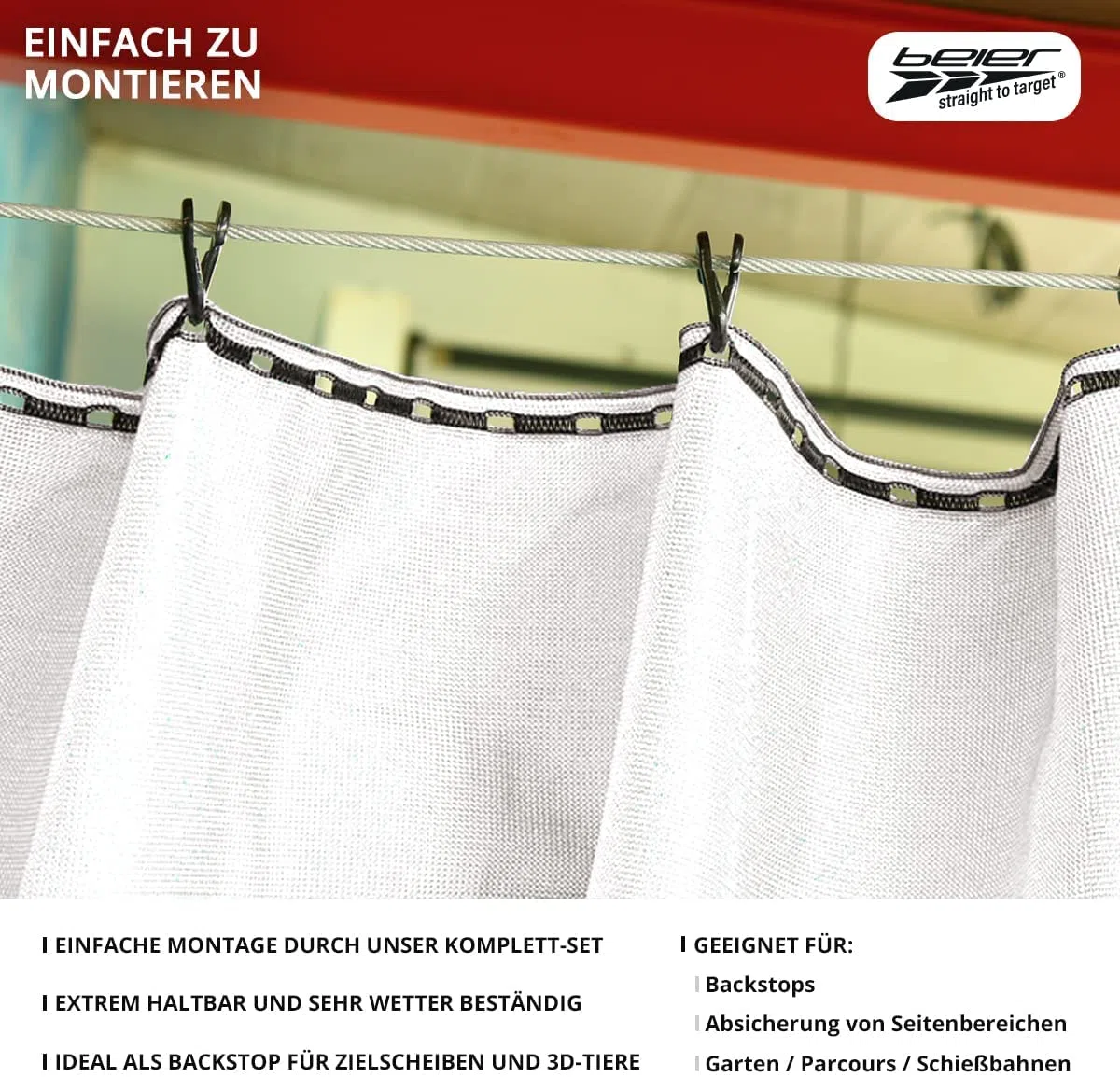 by Beier Germany Set di Rete da Pesca a Freccia, 3 Metri, Altezza 2,70 Metri