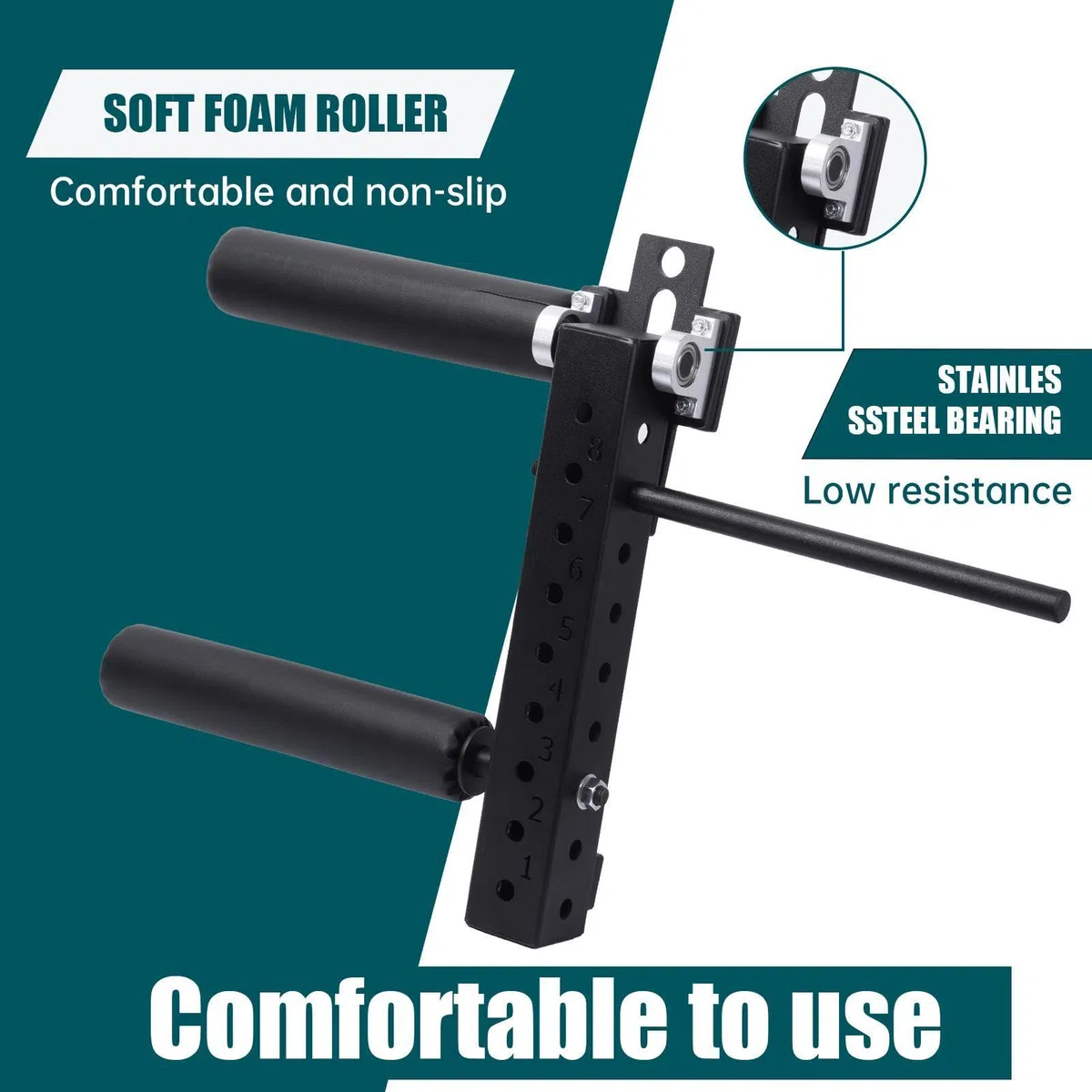 Leg Extension e Curl Regolabile, Accessorio Leg Extension, Macchina LegCurl da seduti, Capacità di carico massima 120 kg per allenare i muscoli delle gambe (18 mm/26 mm)
