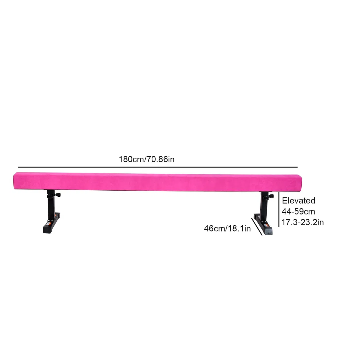 Trave Di Equilibrio Per Bambini, Trave Di Equilibrio Per La Casa, Trave Di Equilibrio Regolabile In Altezza, Trave Di Equilibrio Per Ginnastica 180 Cm, Regolabile In 5 Altezze