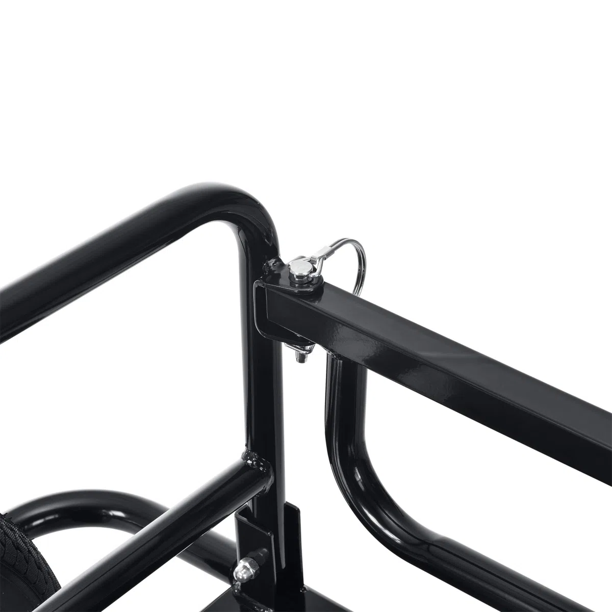 pro.tec Rimorchio Cargo per Bicicletta 130 x 72 x 49 cm Carrello Trasporto per Bici con Telaio in Acciaio Carico Max. 40 kg - Nero