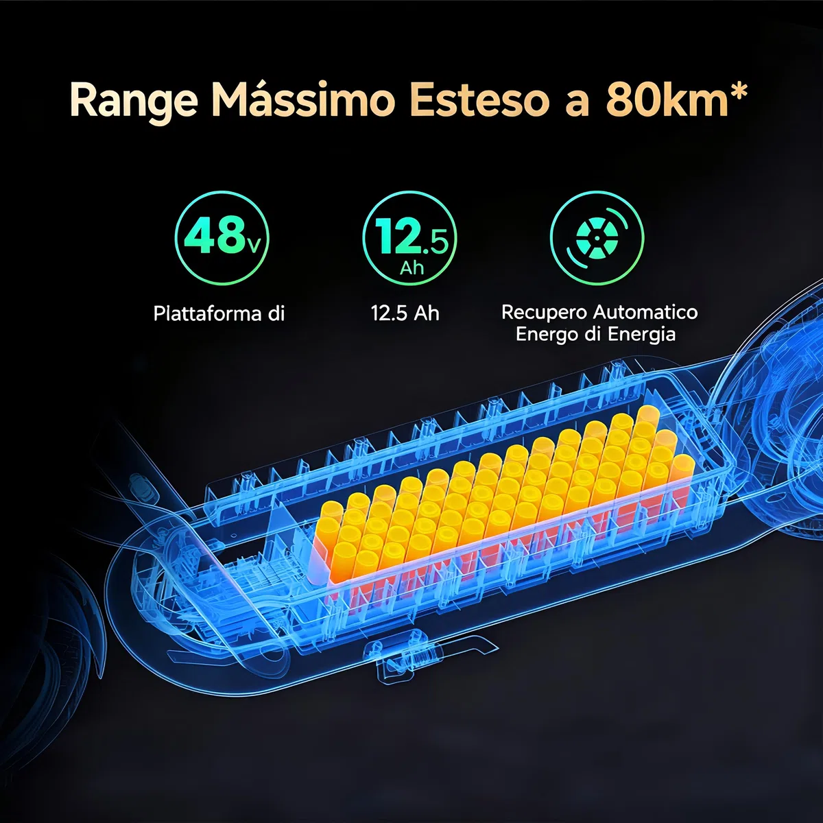 NAVEE N65i Monopattino Elettrico, Autonomia 65km, 3 Modalità di Guida, Pneumatici Tubeless 10,5", Pieghevole, IPX5, 24% Pendenza