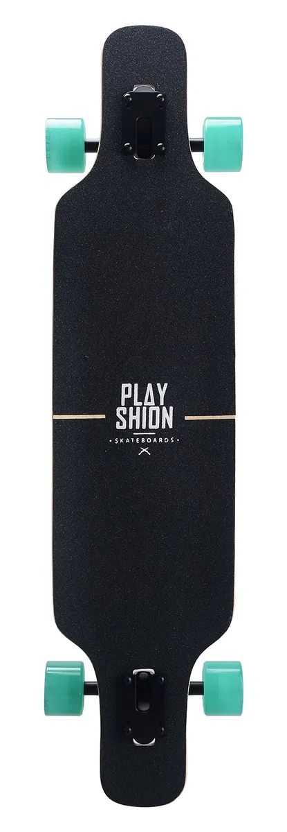 Playshion 39" Longboard, Drop-Through Freestyle Skateboard Cruiser