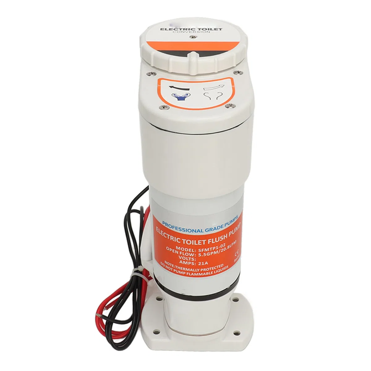 WC Marino Elettrico, Kit di Conversione WC Marino Controllo della Rotazione Scarichi Multipli Autoadescante Antiriflusso Ad Alta Efficienza per Yacht (Portata massima 24 V 10 A: