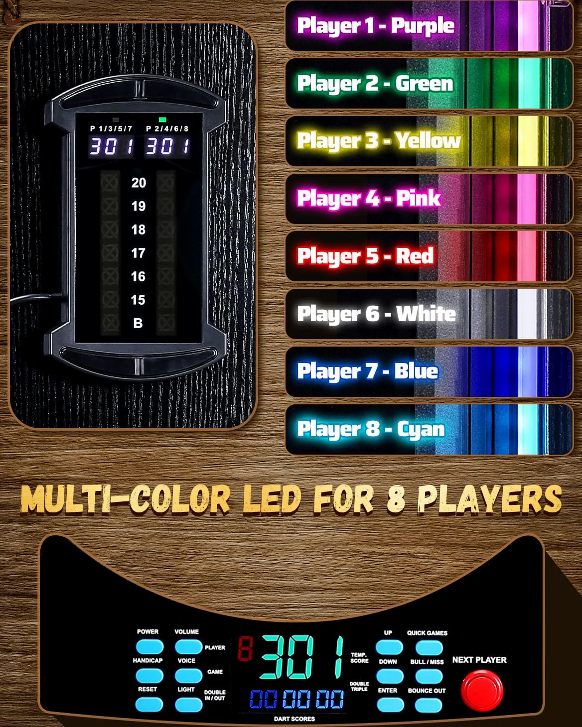 Freccette Bersaglio Elettronico [Modalità di Gioco Cricket], Professionale Freccette Elettronico - Aquila