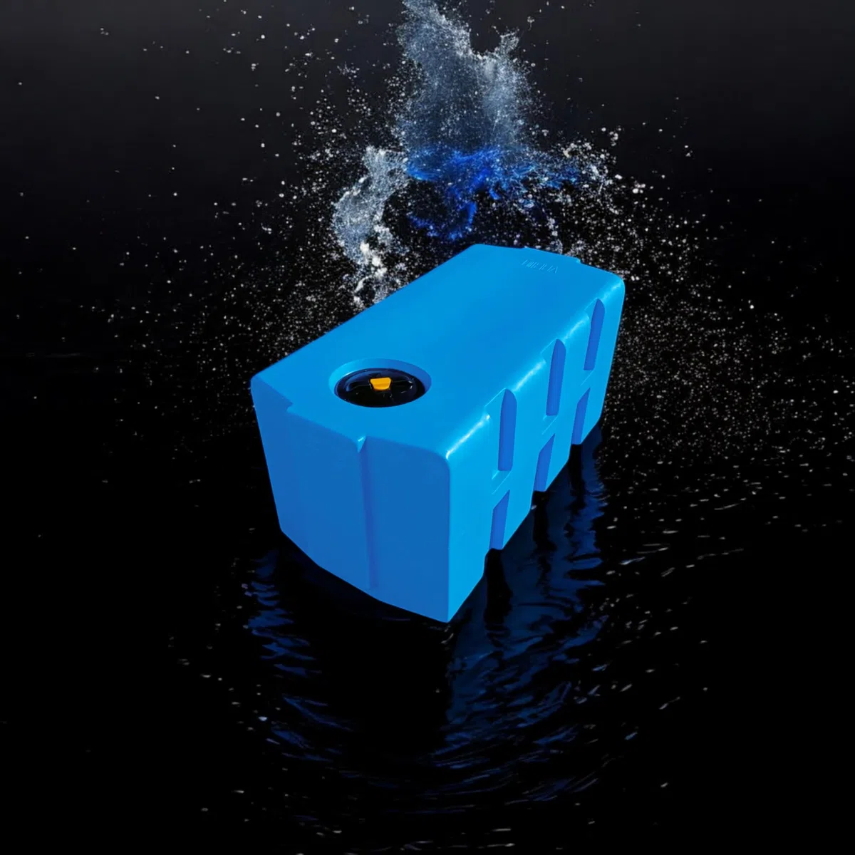Varile Serbatoio per acqua potabile da 350 litri | Resistente al trasporto | Adatto per alimenti | Per barca - camper - rimorchio (Blu)