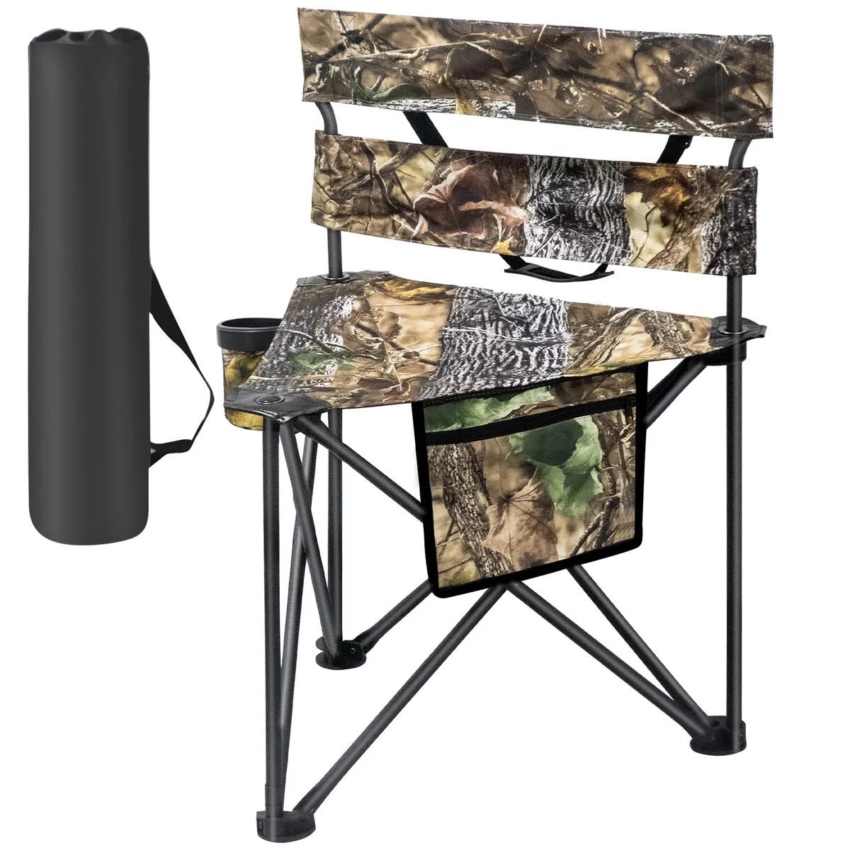 Sedia da caccia extra large con treppiedi con schienale sedia da campeggio portatile per pesca escursionismo cieco