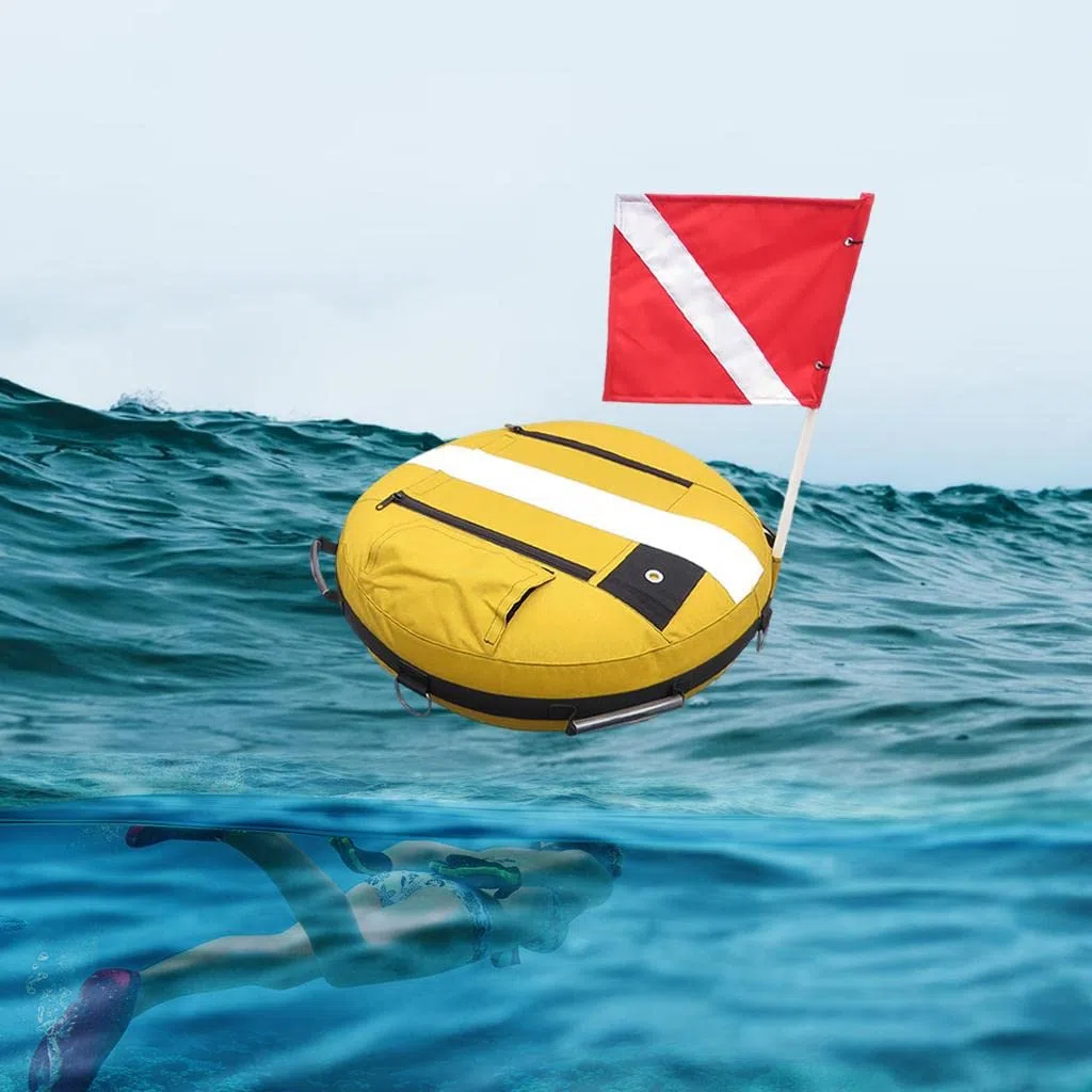 Freediving Segnalazione Gonfiabile Subacquea Equipaggiamento Galleggiante con Camera d'Aria Interna Materiale Nylon TPU Adatta a