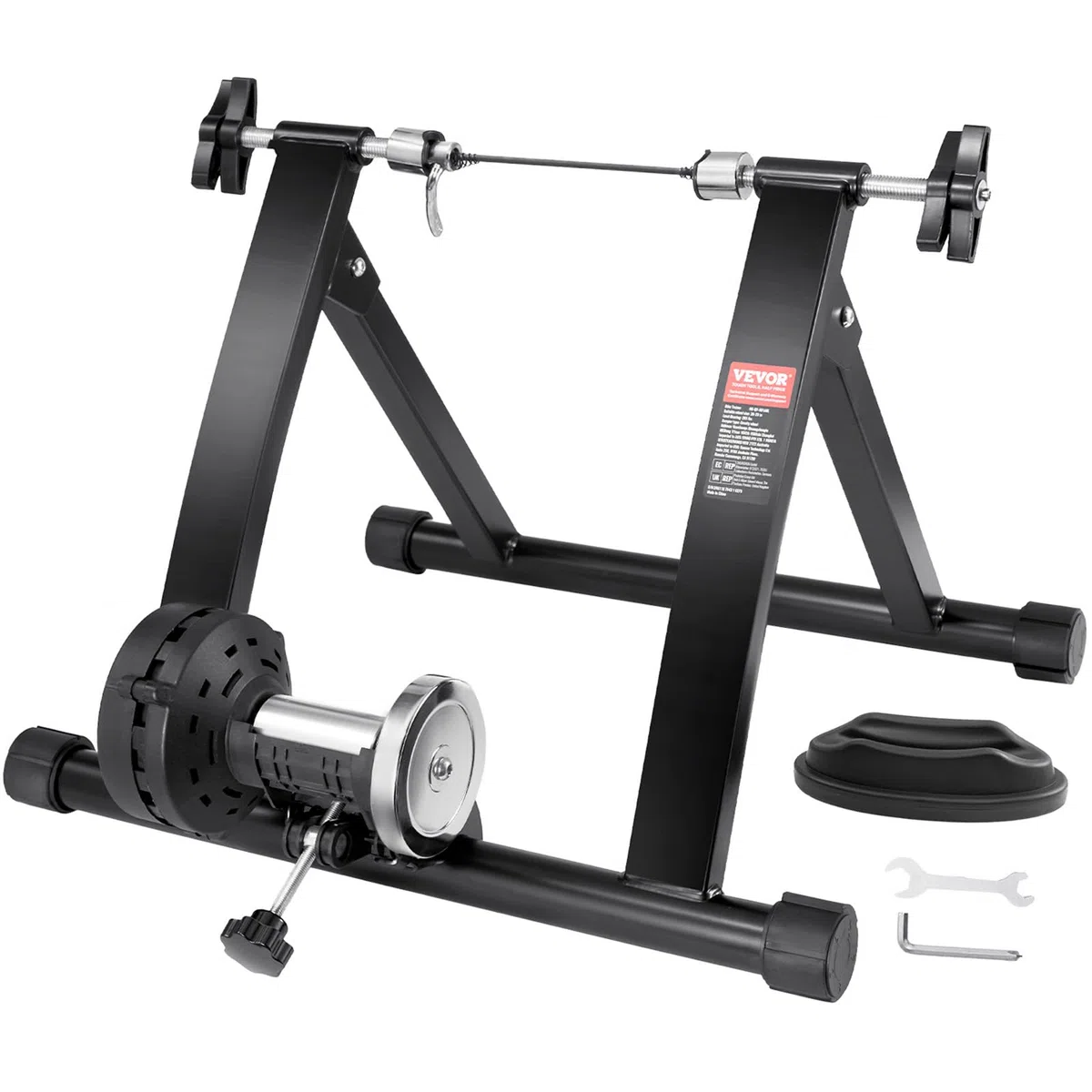 VEVOR Supporto per Cyclette, Supporto Magnetico per Cyclette per Ruote da 26-29 Pollici, Motore a Volano con Riduzione del Rumore, Bicicletta Portatile per Esercizi di Ciclismo Indoor