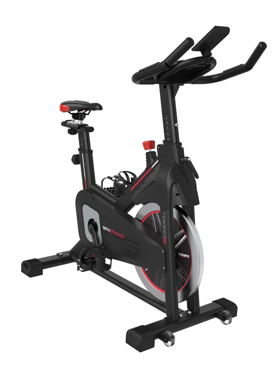Toorx SRX-55MAG [Indoor Cycle Spinning Bike Magnetica Volano 20kg Spin Bike Fitness] Cyclette Spinning con Resistenza Magnetica Computer LCD Cardio Sella Manubrio Regolabili Home Gym Palestra