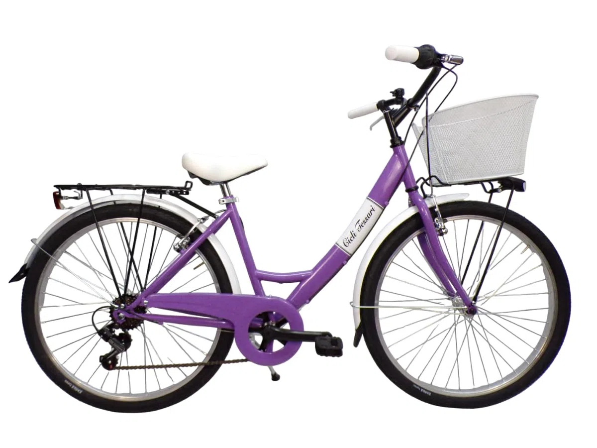 bicicletta donna bici da passeggio city bike 26'' per ragazza cambio 6 velocita'
