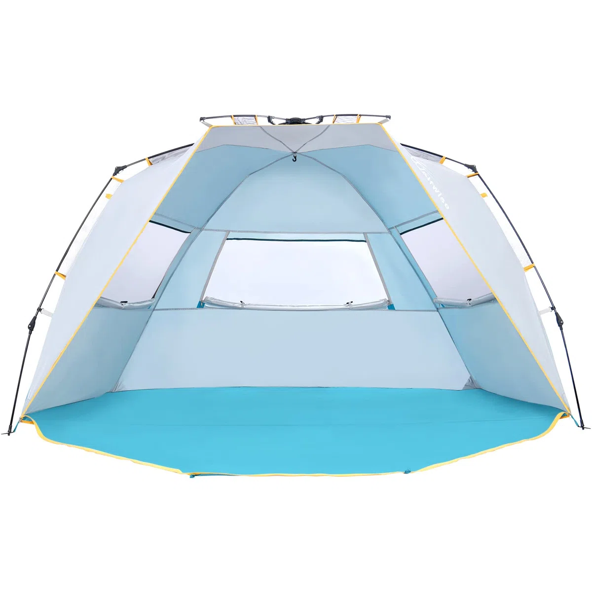 Wolfwise Tenda da spiaggia Quick Up UPF 50+, Tenda Parasole Familiare Portatile con Veranda Estesa, ideale per famiglia, campeggio e aperto