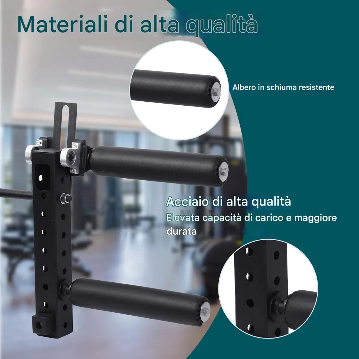 Leg Extension e Curl Regolabile, Accessorio Leg Extension, Macchina LegCurl da seduti, Capacità di carico massima 120 kg per allenare i muscoli delle gambe (18 mm/26 mm)