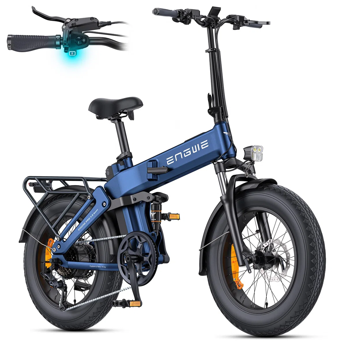 ENGWE Bicicletta Elettrica Pieghevole, Batteria 48V 15Ah Fino A 130 km, Sensore Di Coppia E Design Pieghevole Con Freni Idraulici E App Per Ogni Terreno, ENGINE PRO 3.0 BOOST