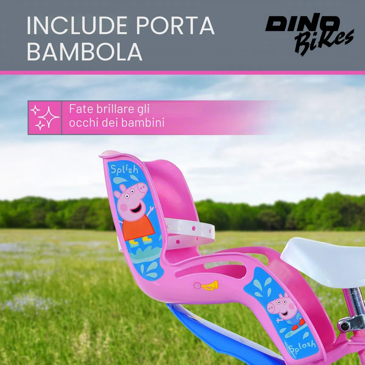 Dino Bikes per Peppa Pig Bicicletta Bambina 12 pollici