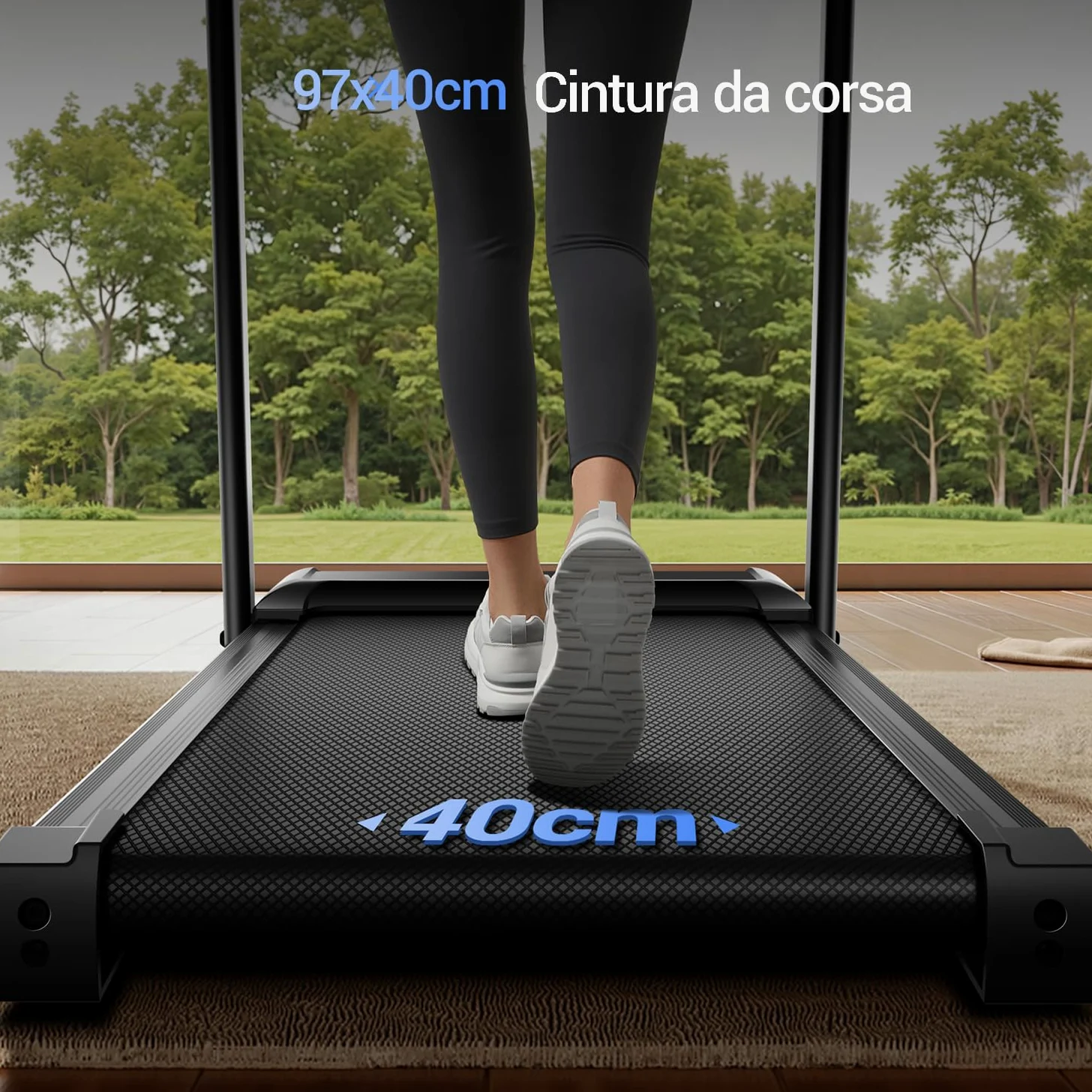 UMAY Tapis Roulant Salvaspazio con Inclinazione 15%, Tapis Roulant Elettrico 12KM/H, Tapirulan Pieghevole da Casa con Motore da 3.0 HP e Display LED, Carico Massimo 136KG