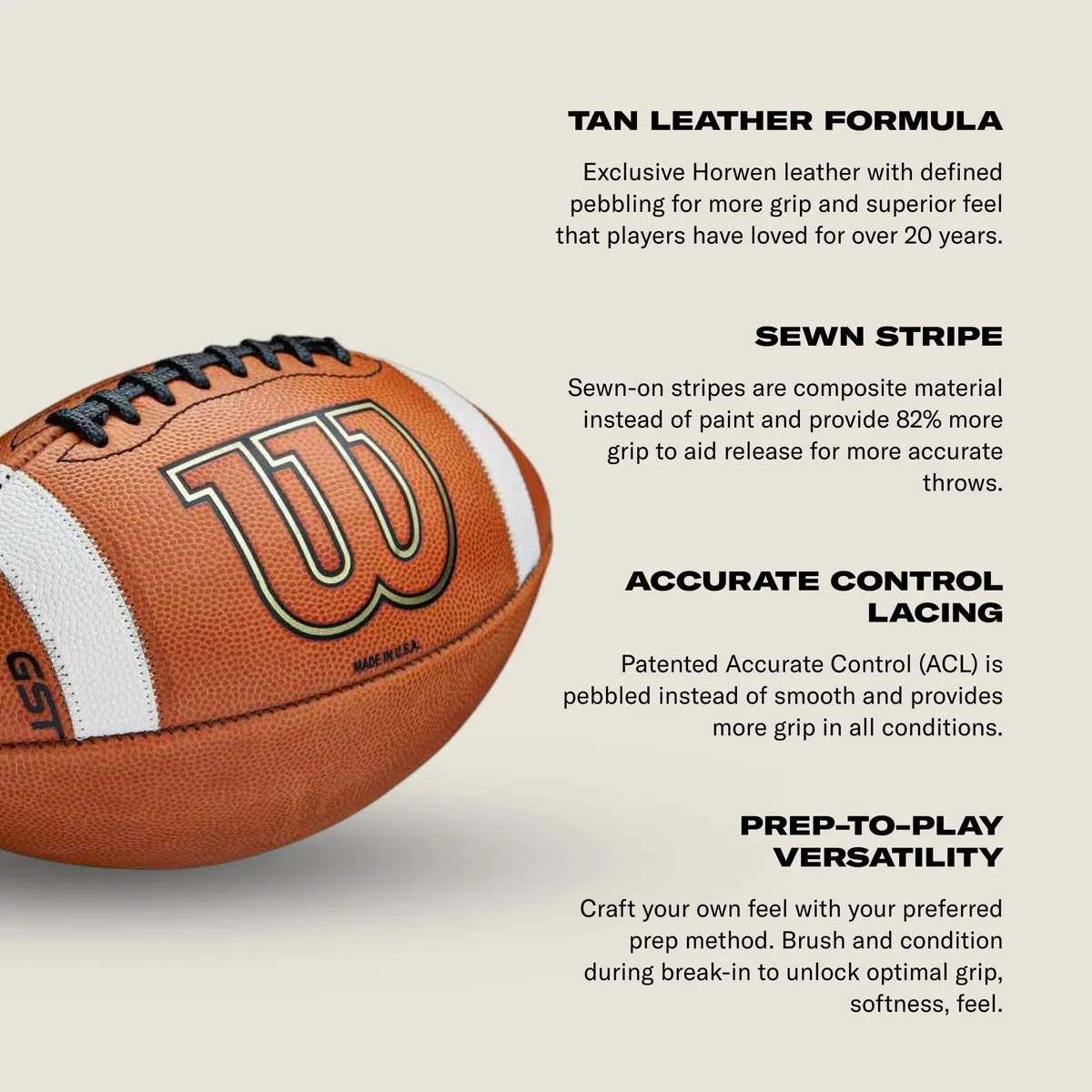 Wilson GST Leather Game Serie Calcio