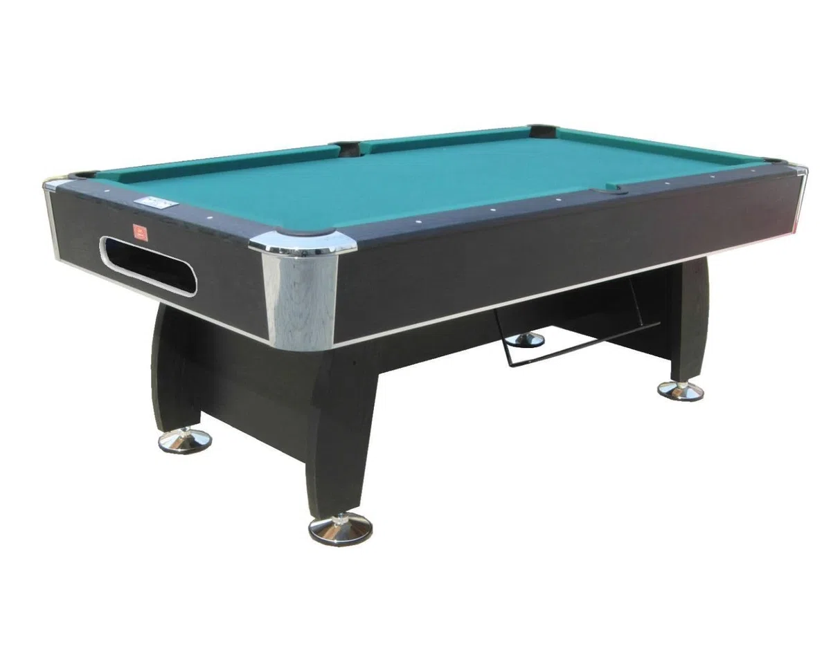 Tavolo da Biliardo BLACK NORMAN - Disponibile con Panno Verde, Rosso, Blu e Nero, Design Professionale e Accessori Completi