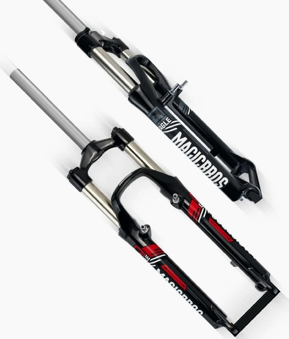 Forcella MTB da 26" con Freno a V/Disco da 1" e 1/8, Ammortizzazione della Pressione dell'Aria, Controllo della Spalla in Lega di Alluminio A