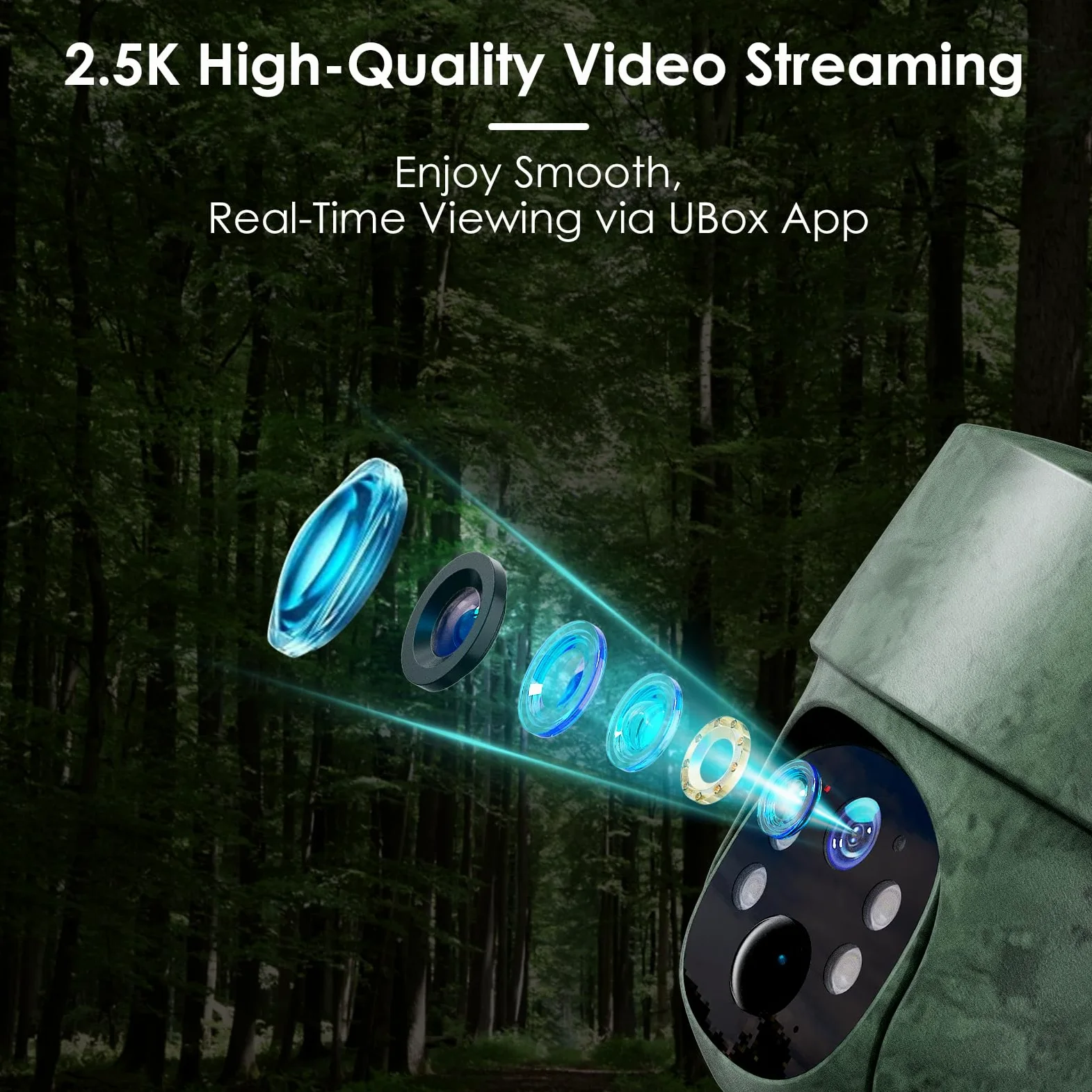 WOLFANG Fotocamera da Caccia 4G con SIM, 2.5K Telecamera Esterna con Pannello Solare e APP, 360° PTZ Fototrappola Infrarossi Invisibili, Visione Notturna a Colori, Rilevamento PIR, Impermeabile IP66