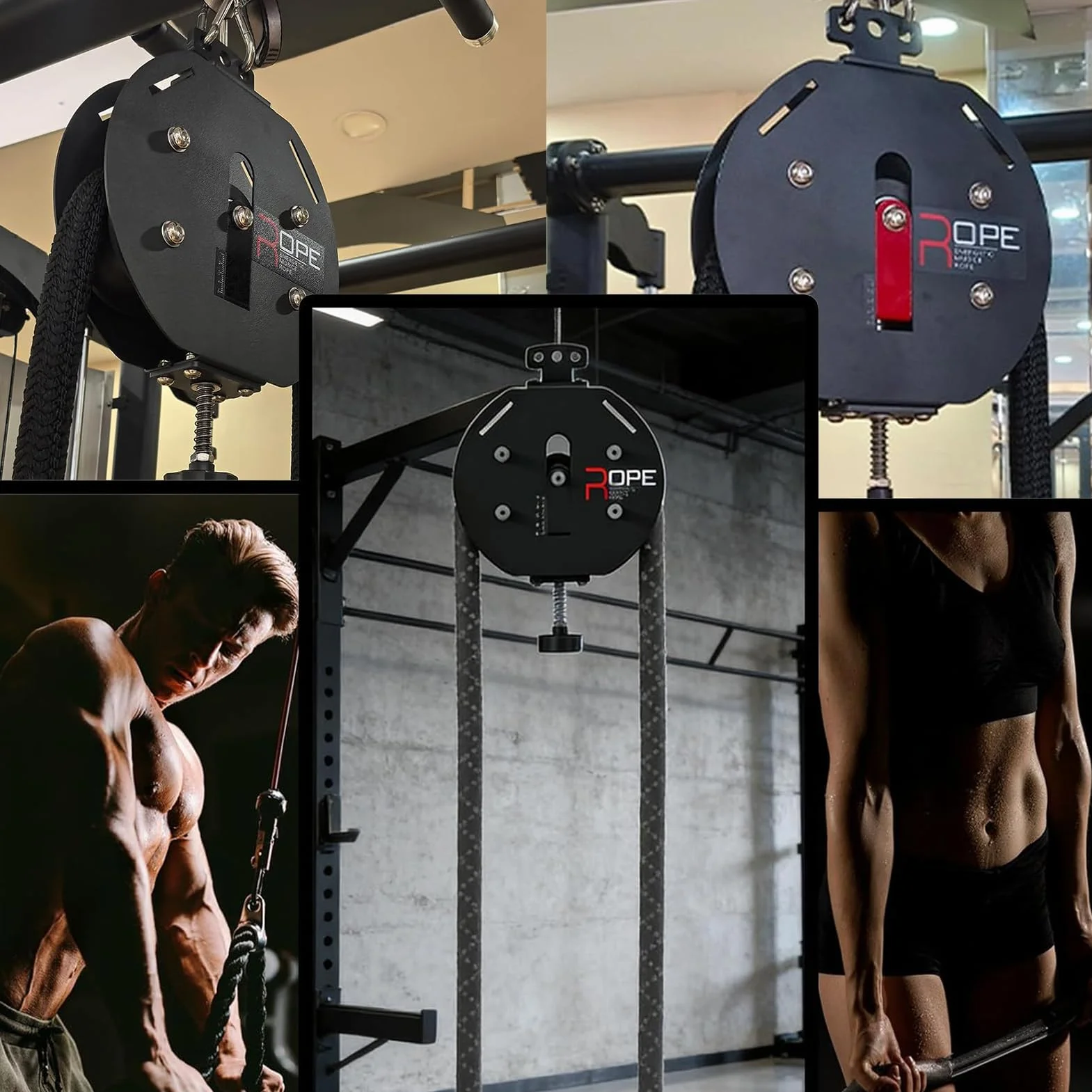 Endless Rope, Allenatore con Corda Infinita, Portable Cable Pulley System, Attrezzo per L'Allenamento di Tutto Il Corpo, Corda in Nylon Premium A Circuito Chiuso Corda, per Uso Domestico