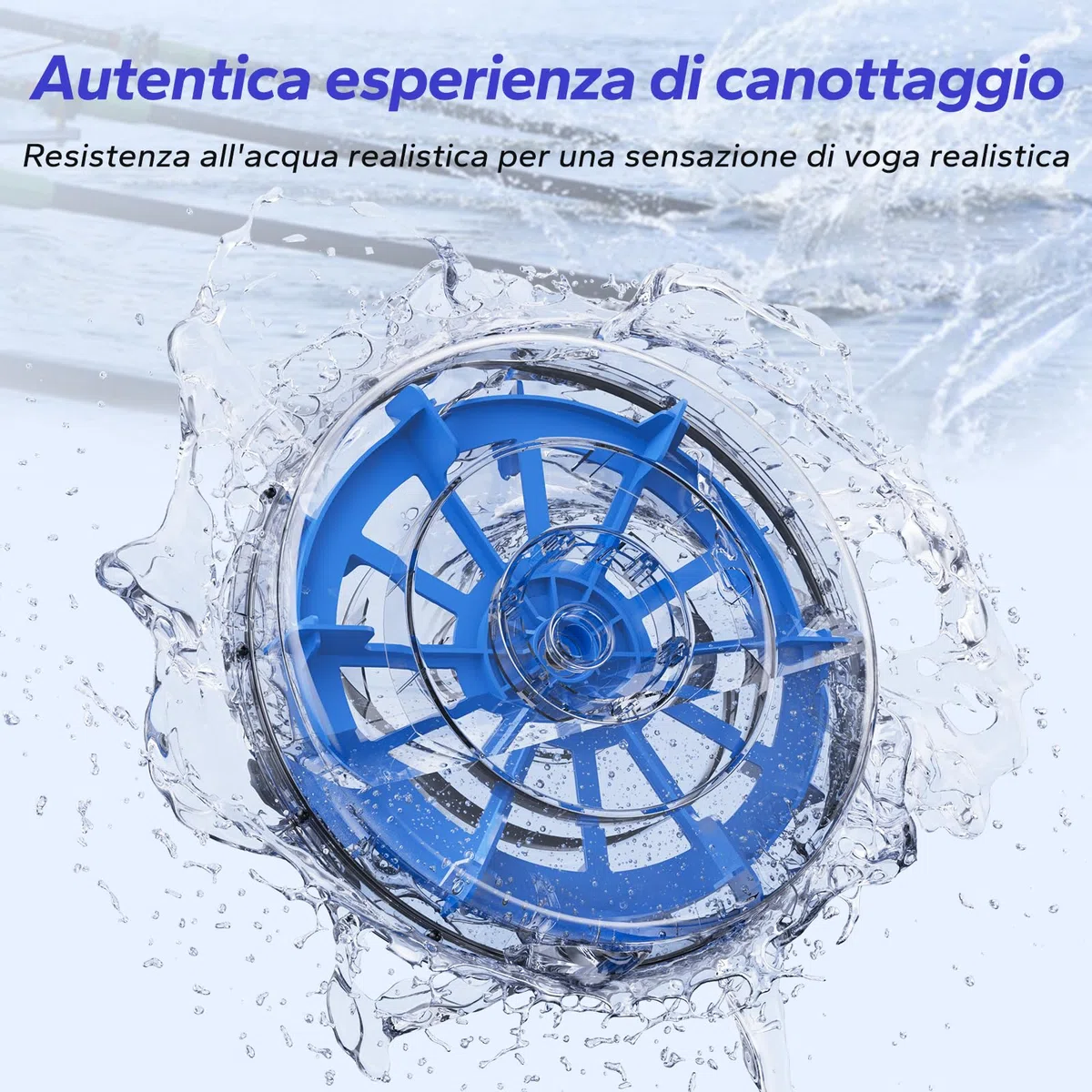 MERACH Vogatore ad acqua per casa, vogatore con resistenza all'acqua da 15 l, connettività Bluetooth e app, supporto per iPad, sedile ergonomico, conservazione verticale salvaspazio