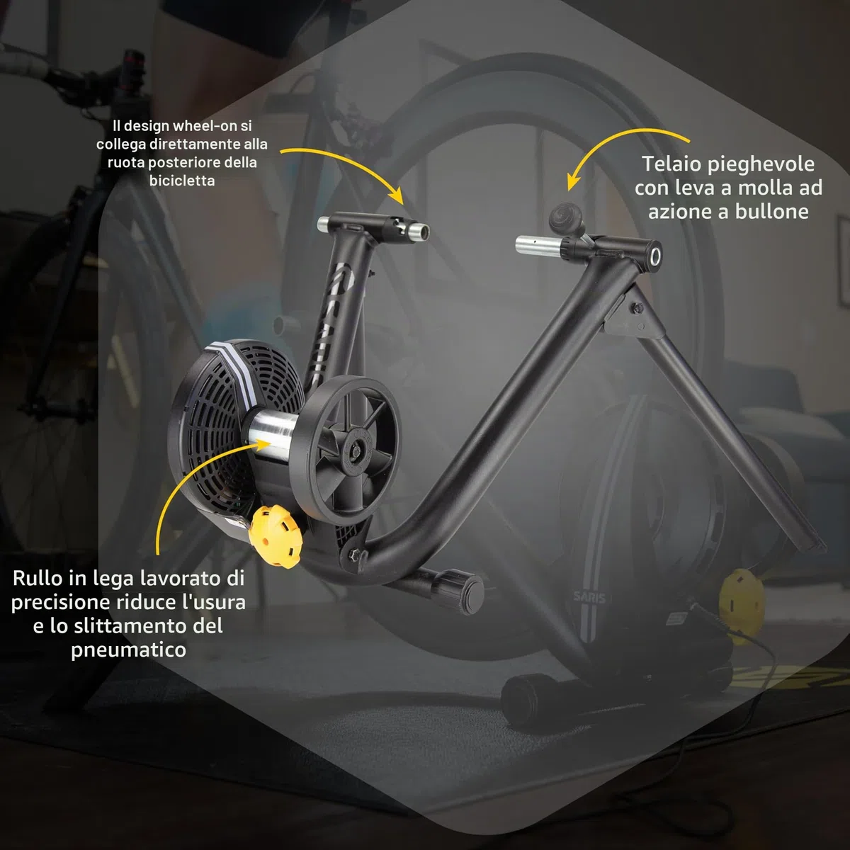 Saris M2 Smart Indoor Resistenza Elettromagnetica Bike Trainer, Compatibile con Zwift App