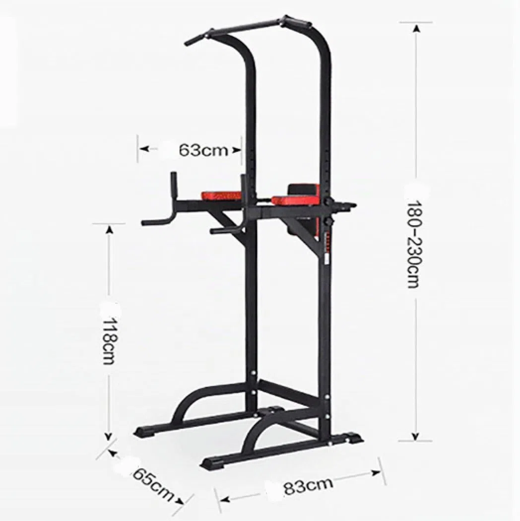 Pull Up Fitness - Barra di trazione, con Sedia Romana, Colore: Nero/Rosso