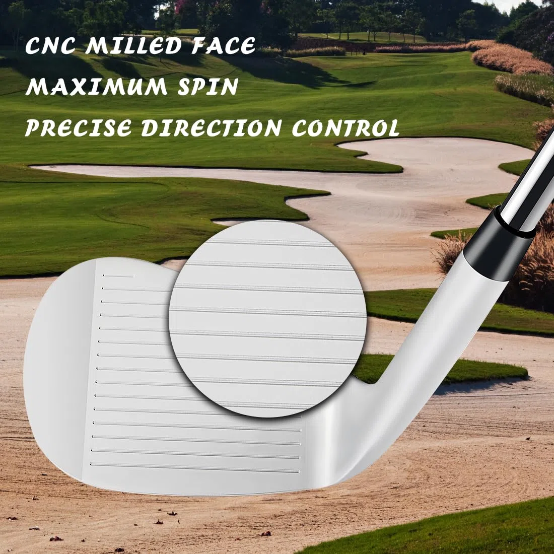 MAZEL Cunei da golf forgiati 48 50 52 54 56 58 60 gradi Sand Wedge Golf Club per uomo singolo mano destra, albero in acciaio suola larga scanalature fresate CNC per più backspin