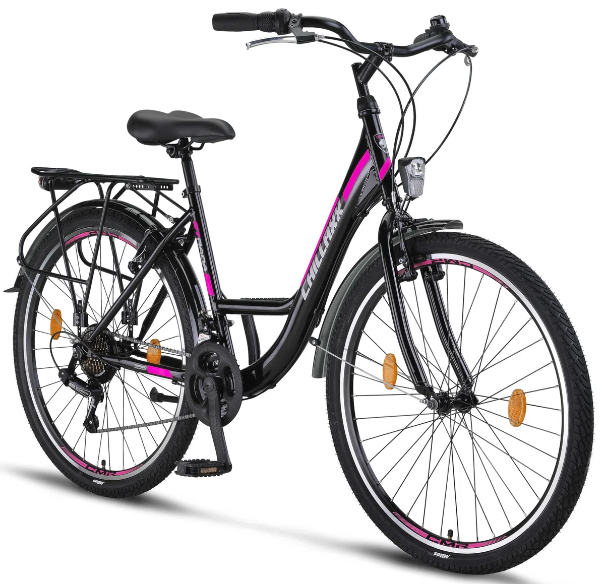 Chillaxx Bike Strada Premium City Bike da 26 e 28 pollici, bicicletta per ragazze, ragazzi, uomini e donne, cambio a 21 marce, bicicletta olandese