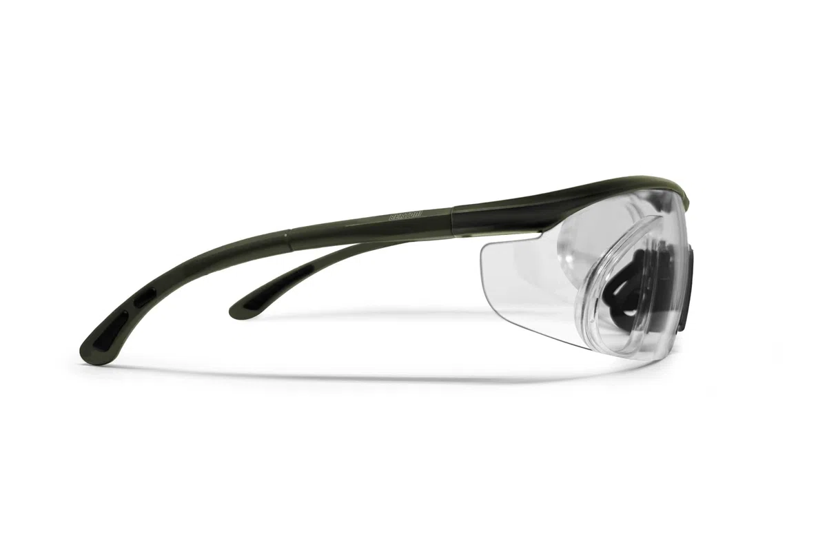 Bertoni Occhiali da Tiro Sportivo Poligono con 4 Lenti Intercambiabili e Clip Accessorio per Lenti da Vista Graduate – SH898 SOS by Italy Occhiali Tattici Uomo e Donna per Shooting