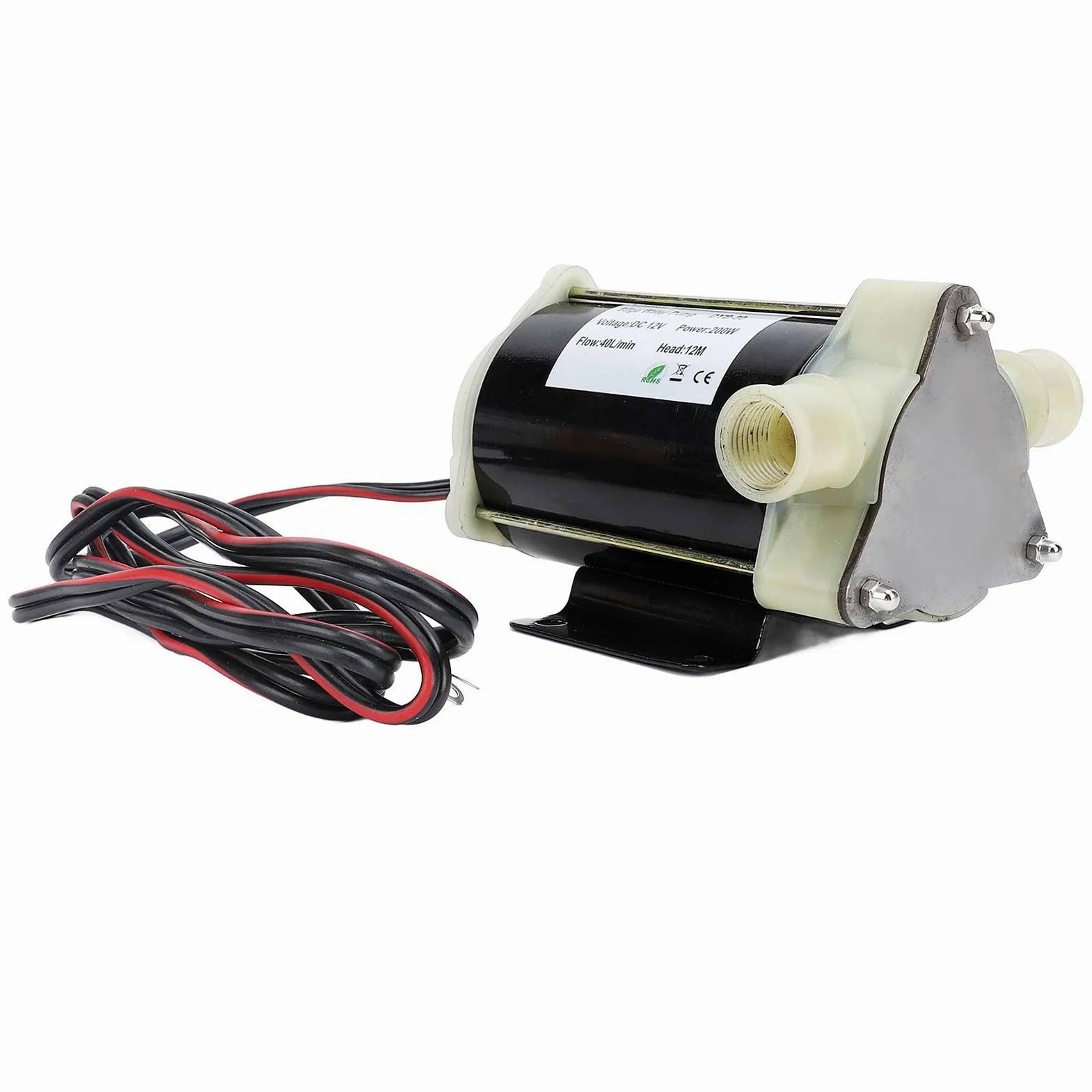 Pompa per acqua di sentina PolyGen 12 V 200 W con girante flessibile, pompa autoadescante eroga 40 l/min a 12 m di prevalenza per applicazioni con acqua dolce e salata