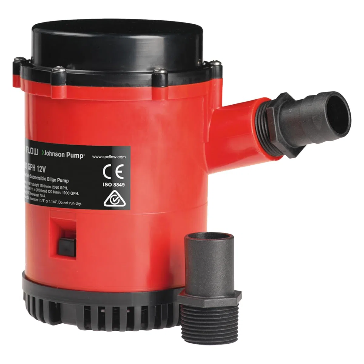 Johnson Pump Pump, HD Bilge Pompa 12V 2200 GPH Uomo, Beige, Taglia Unica