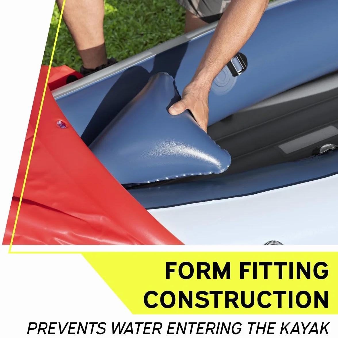 Bestway Hydro-Force 3 Person Inflatable Kayak Set with Aluminium Oars and Hand Pump, 3 Man Kayak