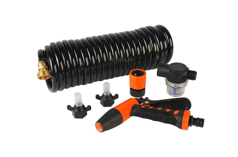 Seaflo Kit pompa di lavaggio del ponte di lavaggio 70 PSI 12 V 5,5 GPM per roulotte, camper, barca, yacht