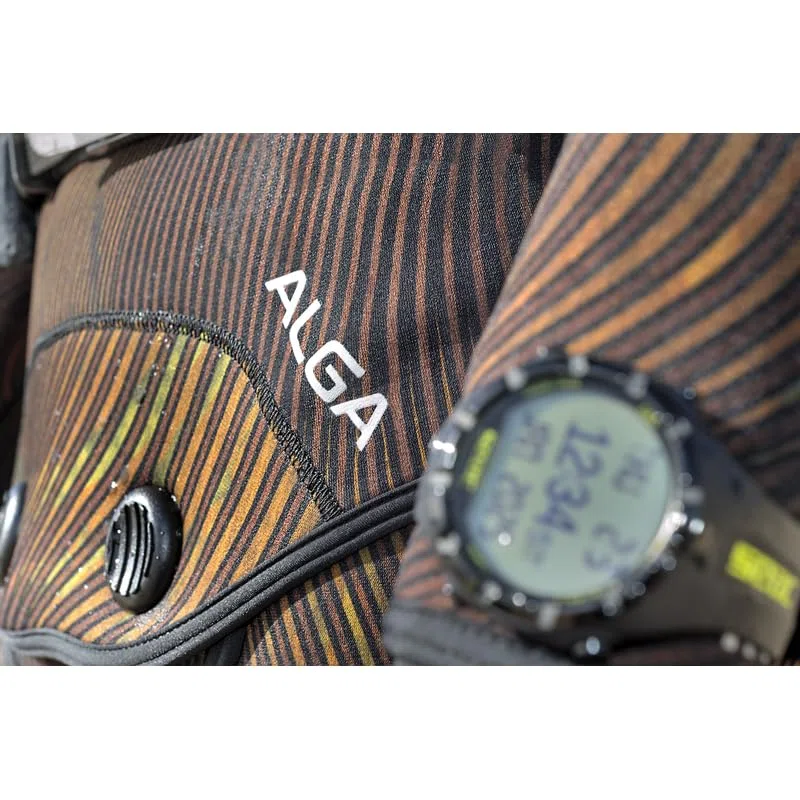 SEAC Alga, Pantalone a Vita Alta per la Pesca Subacquea, Muta Umida in due Pezzi in Neoprene Mimetico Spaccato Stretch