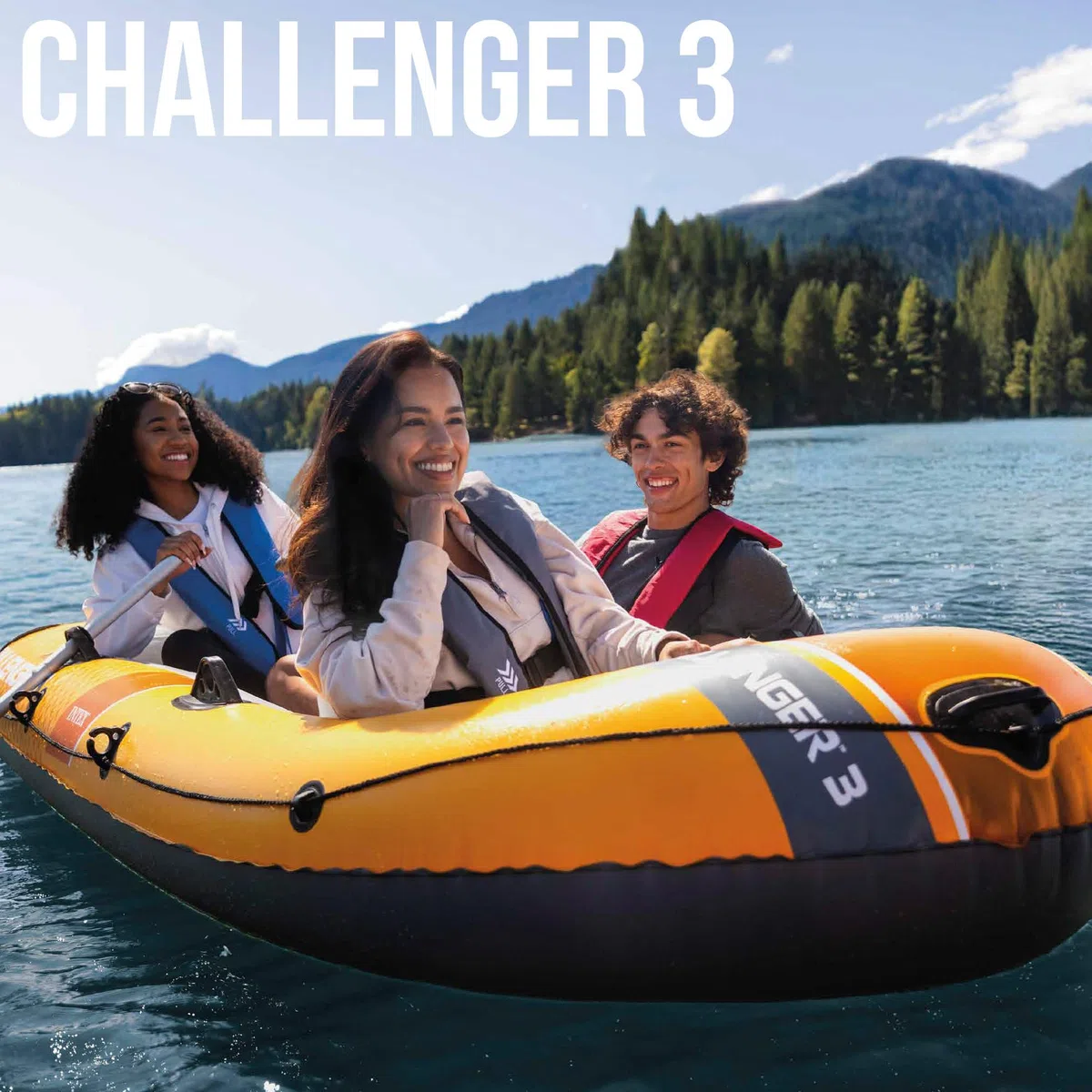 Set barca Intex Challenger 3 66313NP (Gonfiata: 295 x 137 x 43 cm)