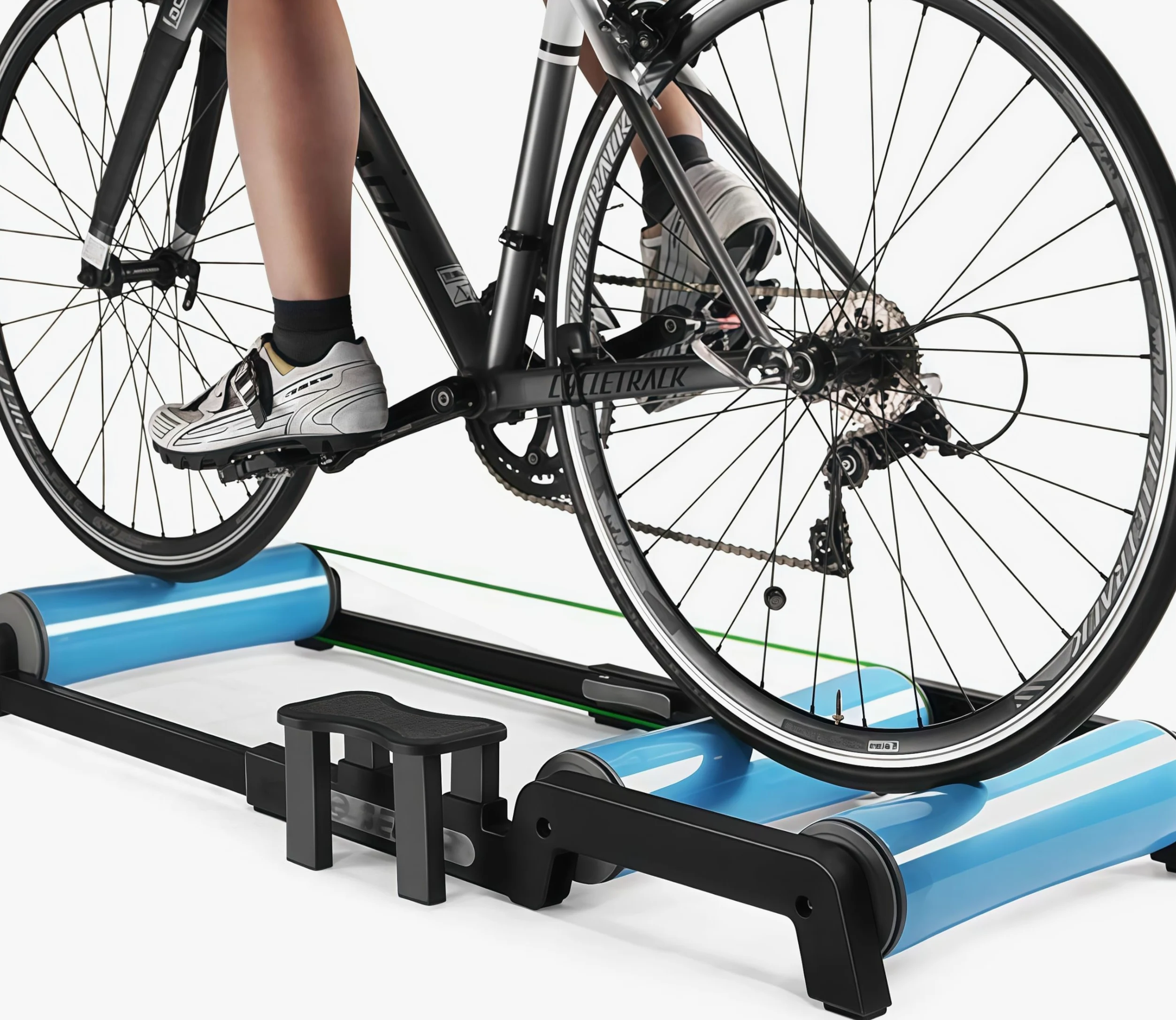 Rulli pieghevoli per bicicletta, con staffa per allenamento e resistenza, per mountain bike, bici da strada, bici da strada