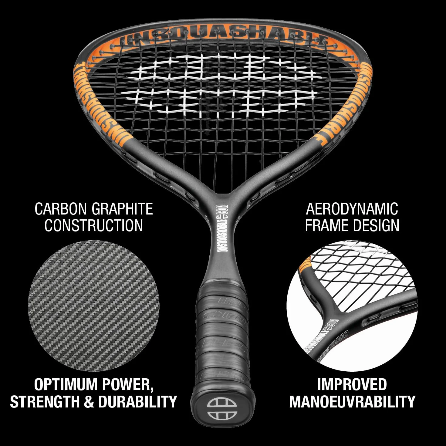 UNSQUASHABLE Inspire Y-4000 and Thermo-TEC Series Squash Rackets - Lightweight Squash Rackets - Combination of Power, Control, Comfort and Durability