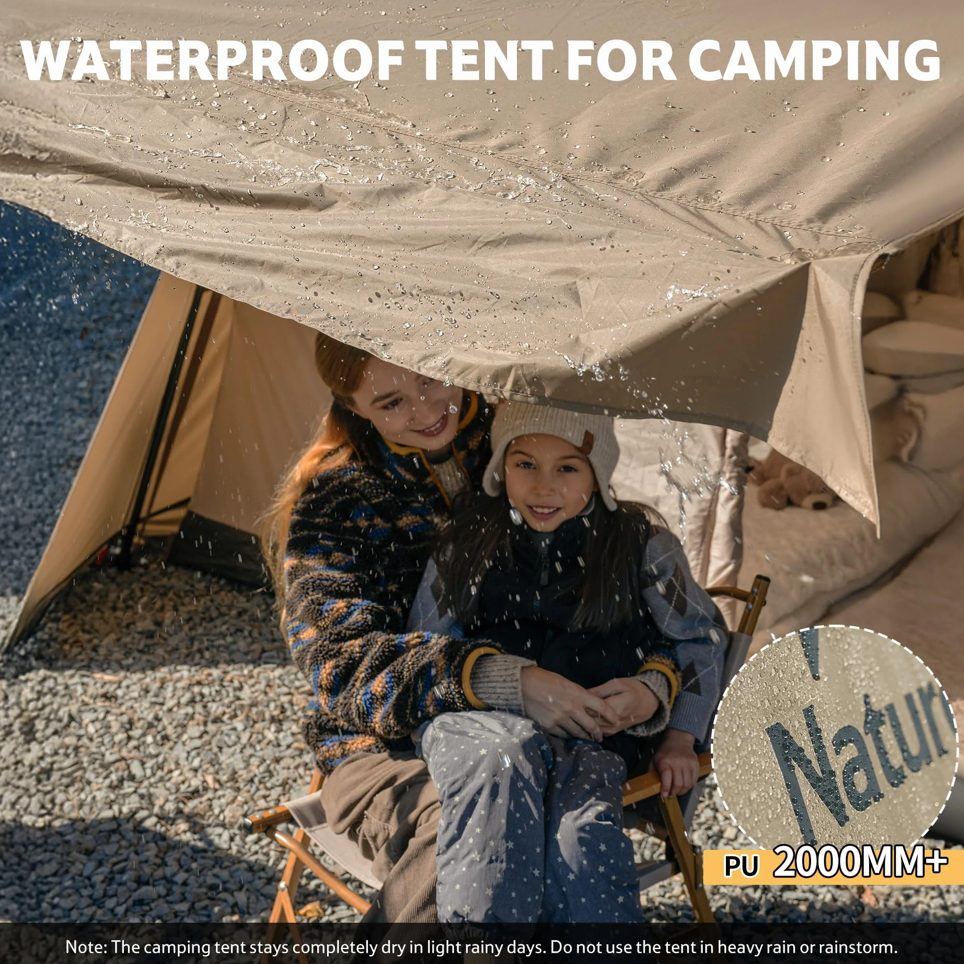 Naturehike Village Lite - Tenda da campeggio per 4 – 8 persone, con montaggio rapido, impermeabile, doppio strato, per campeggio e giardino