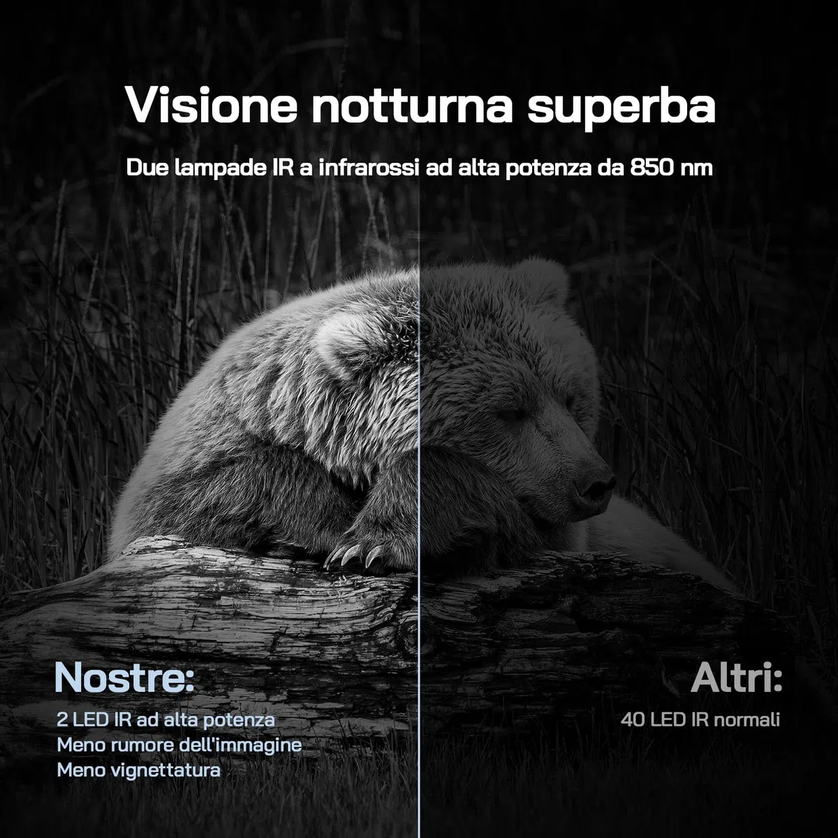 WOLFANG Fototrappola Solare 4K 30Fps, Wifi Bluetooth Fotocamera Caccia con Visione Notturna, Grandangolare 120 ° Fototrappole con Tempo di Scatto 0,1s, IP66 Impermeabile, Micro SD da 32 GB