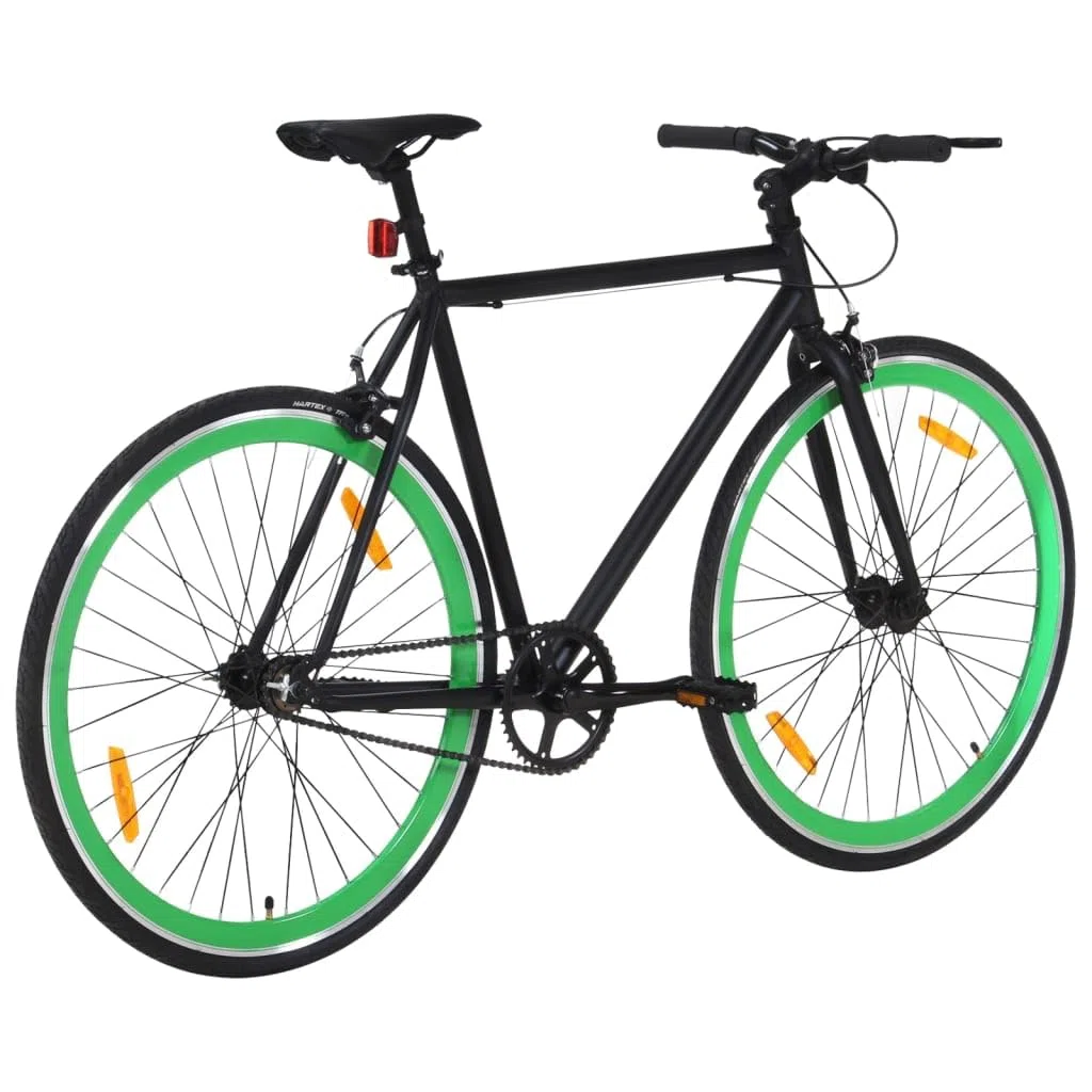 Homgoday Bicicletta a scatto fisso nero e verde 700c 51 cm Home