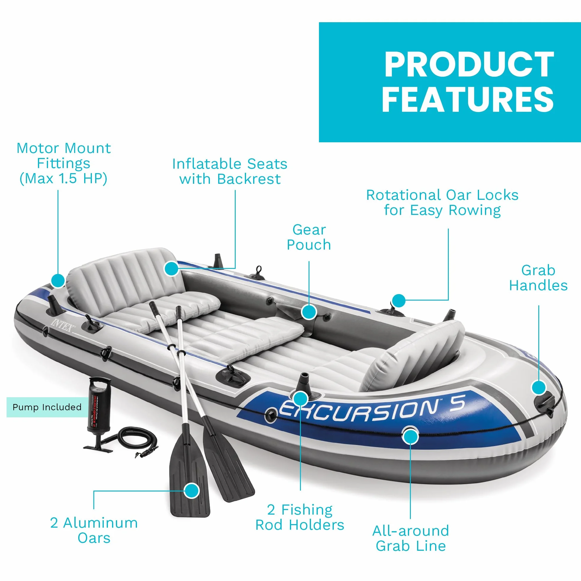 Intex Excursion Inflatable Boat Series