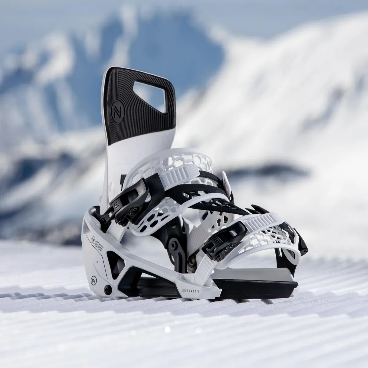 Nidecker Supermatic Snowboard - Attacco automatico universale a doppia entrata - Confortevole e affidabile come un classico attacco a due cinghie
