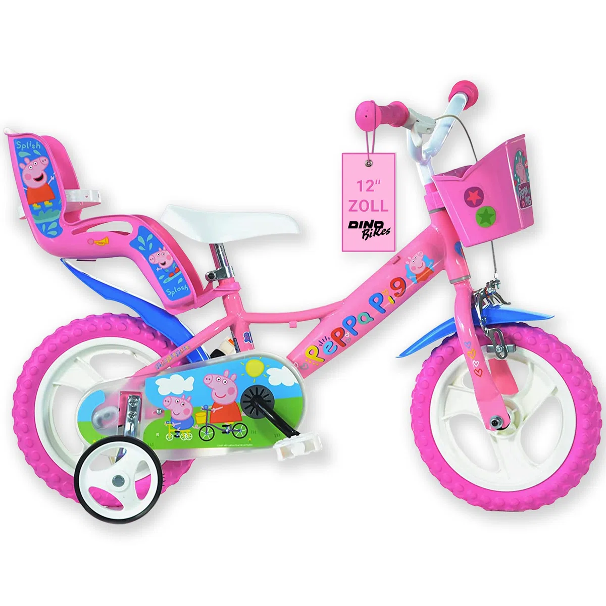 Dino Bikes per Peppa Pig Bicicletta Bambina 12 pollici